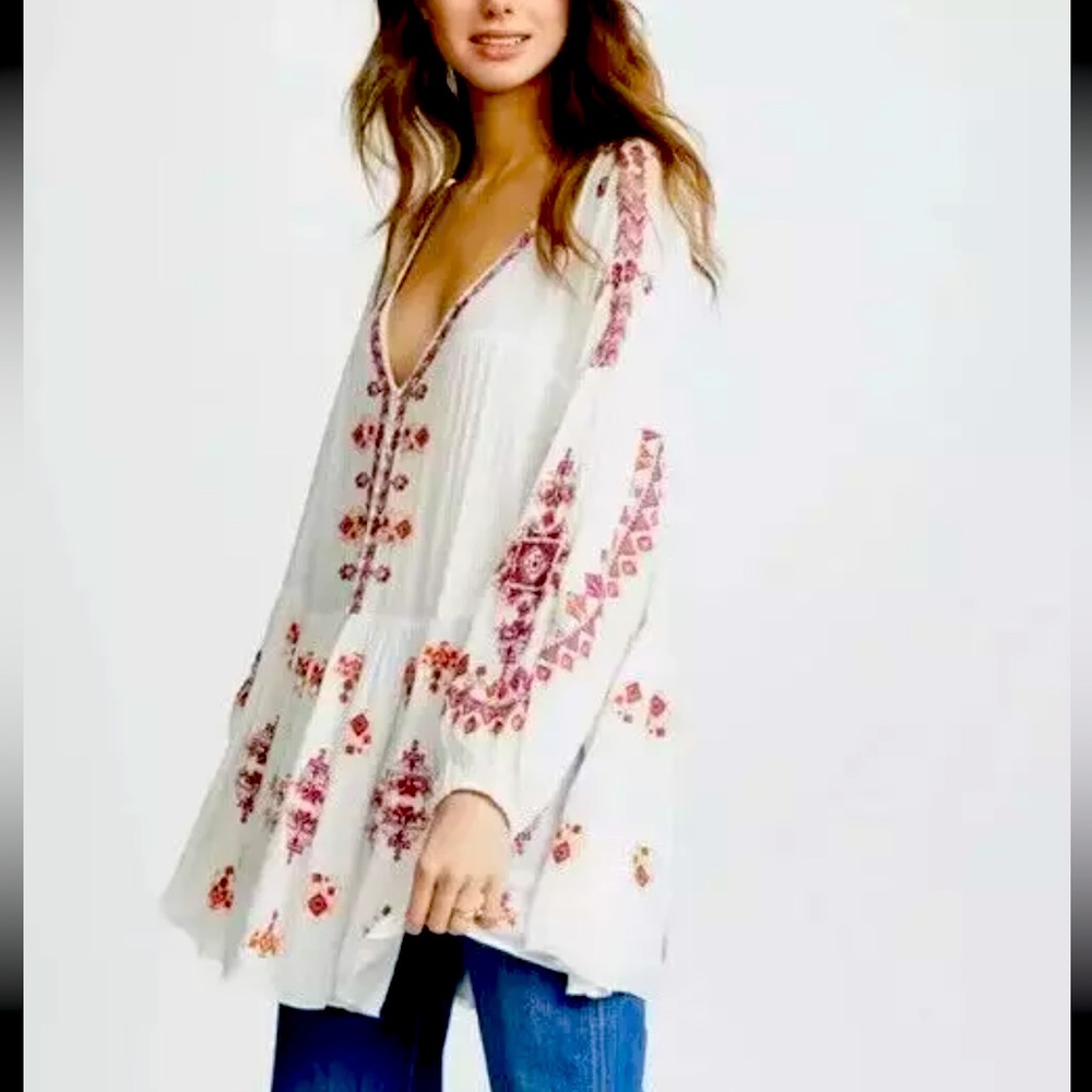 Free People Embroidered Top - Picture 2 of 6